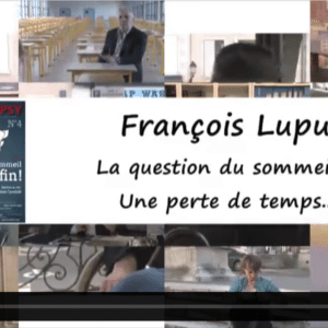 La question du sommeil ? Entrée dans la culture chinoise : François Lupu